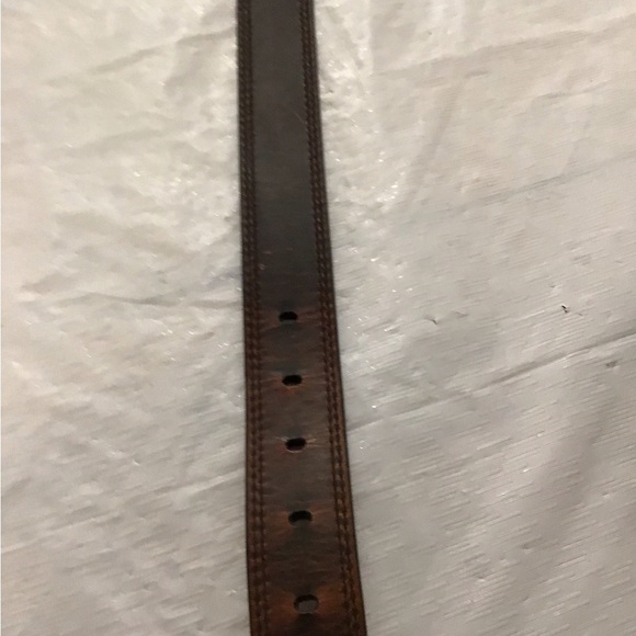 Unisex Columbia Leather Belt SZ 34, Waist 32/33.5 Brown, Distressed look - Picture 11 of 13